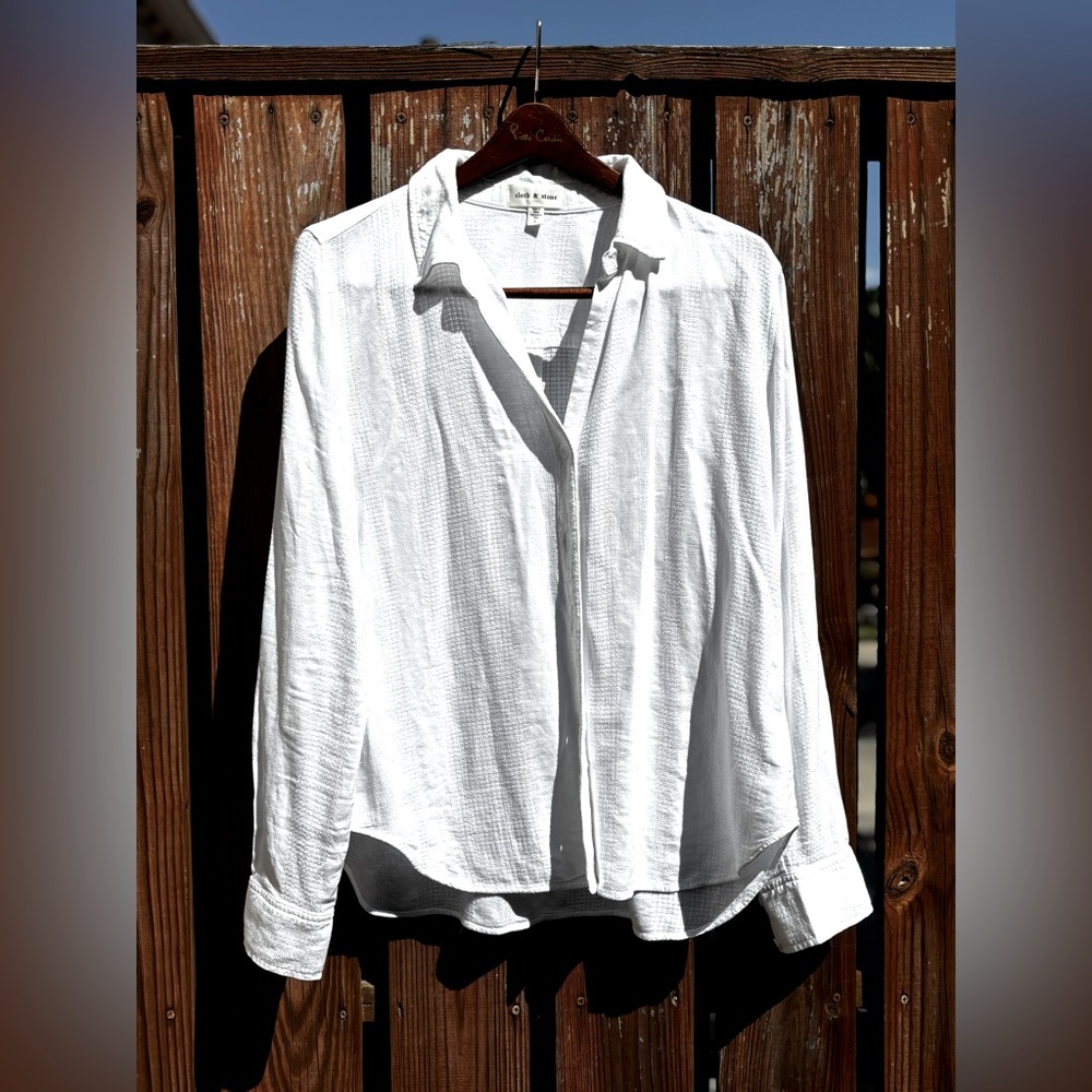 Cloth & Stone Textured White Button-Down Size Large